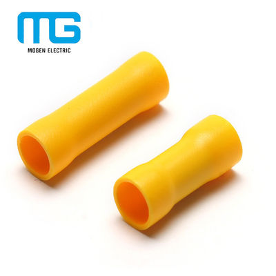 ประเทศจีน Yellow PVC Insulated Wire Butt Connectors / Electrical Crimp Terminal Connectors ผู้ผลิต